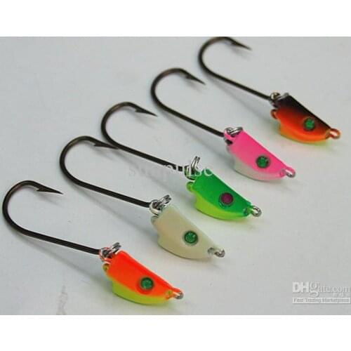 BigSALE - Fishing jig head lead head hook Unique shape make soft bait flexible swinging VMC hook