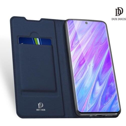For Samsung Galaxy S20 DUX DUCIS Skin Pro Series Flip Cover Luxury Leather Wallet Case Full Good Protection Steady Stand