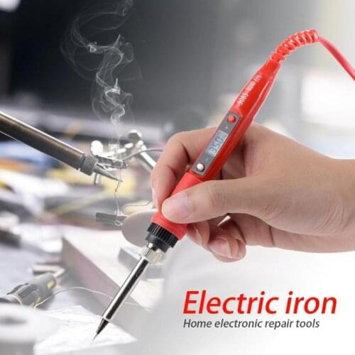 80W 220-240V Digital Temperature Adjustable Electric Soldering Iron Kit Weld Tin Welding Pen Solder Tin Wire Mini Welding Tools