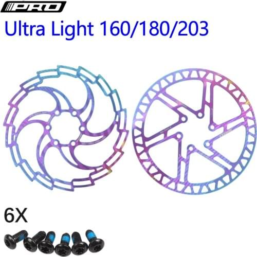 IIIPRO Bike disc brake oil slick stainless steel MTB road bike 160mm 180 203 rainbow lightweight 6 bolts G3 centerline rotor