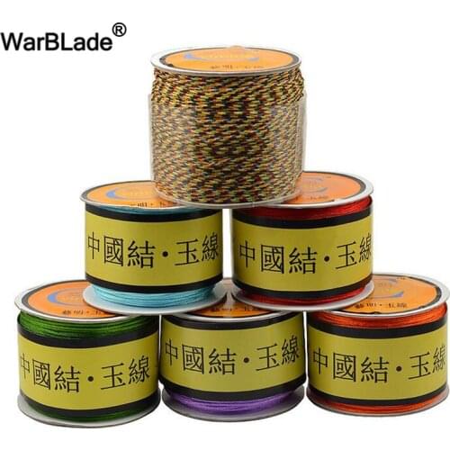 WarBLade 80m 1mm Cotton Cord Nylon Cord Thread Chinese Knot Cord Plastic String DIY Rope Bead Bracelet Necklace Jewelry Making