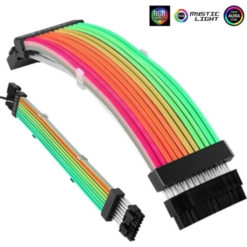 LIANLI STRIMER PLUS ADDRESSABLE 24 PIN MOTHERBOARD CABLE 8PIN GPU EXTENSION 8P Support +5V 3PIN MB Control