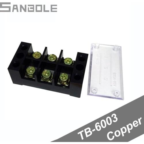 TB-6003 Electric Fixed Type Connection Terminal Block Dual Row with screws Connector Plate TBC-603 60A