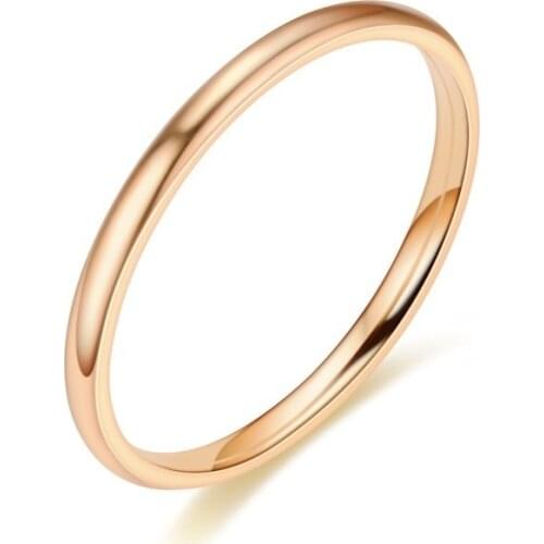 Jewelry Titanium Steel Simple Tail Korean Popular Rose Gold Couple Female Adjustable Size Ring Party Rings for Girls