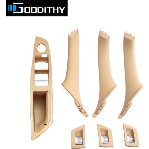 LHD 7PCS Set High Quality Car Inner Passenger Door Panel Handle Pull Trim Cover for BMW F10 F11 F18 520 523 525 528 51417225865