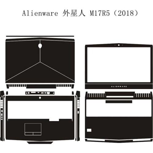 KH Laptop Carbon fiber Leather Sticker Skin Cover Protector for New Alienware 17 M17X R5 AW17R5 17.3" 2018 release