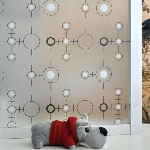 Circle art glass window stickers bathroom glass stickers home decoration wall stickers bathroom glass door waterproof wallpaper