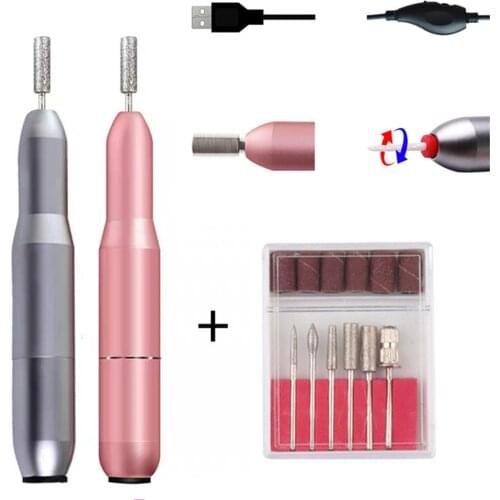 Manicure Machine Fingernails Nail Drill Professiona Portable USB Electric Manicure Drill Nail Drill Machine Strong Nail Remover