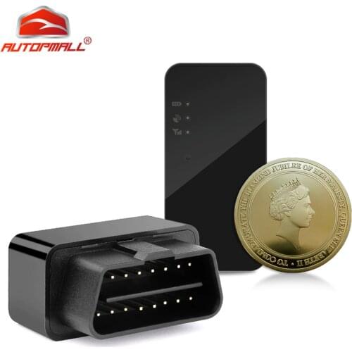 Mini GPS Tracker Car OBD standard port Locator Alarm Tracking Vibration Low Battery Over Speed Alarm 2G GSM Mini OBD Tracker