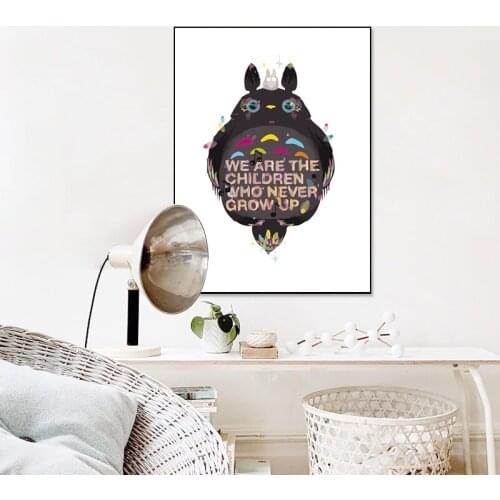 Cartoon Black and White Decorative Painting Modern Minimalist 40X60CM House Office Bar Background Wall Painting