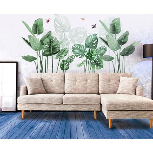 Plants Leaves Wall Sticker Green Plants Window Wall Sticker Home Decor