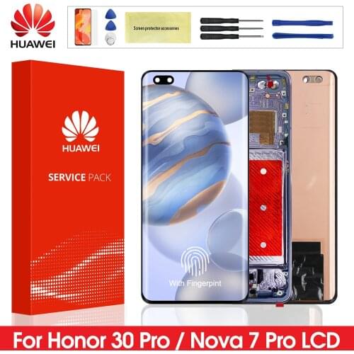 Original Screen For Huawei Honor 30 Pro EBG-AN00 LCD Touch Screen Digitizer Assembly For Huawei Nova 7 Pro JER-AN10 Lcd Display