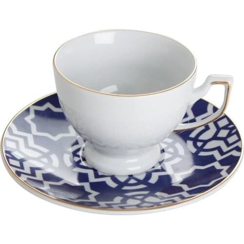 Porland Morocco Design7 Purple Tea Cup&Saucer
