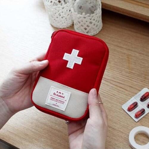 Portable Outdoor First Aid Kit Bag Pouch Travel Medicine Package Emergency Kit Bags Small Medicine Divider Storage Organizer