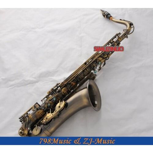 Professional New Antique Bb Tenor Saxophone sax High F# Ablone Keys With Case