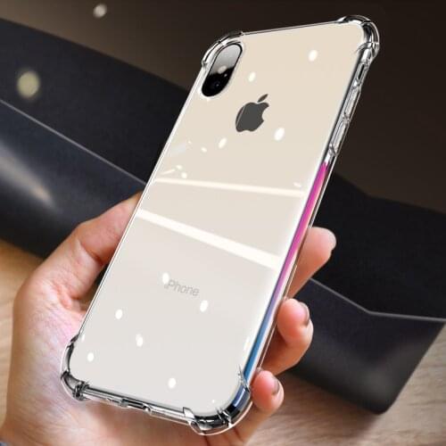 4Corner Airbag Anti Knock Clear Soft Silicone TPU Cover For iPhone X XS XR 11 12 mini Pro Max 6 6S 7 8 Plus 5 5S SE 2020 Case