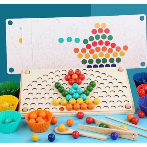 Rainbow Board Baby Montessori Educational Wooden Toys Color Sorting Sensory Toys Kids Fine Motor Skills Activities For Children
