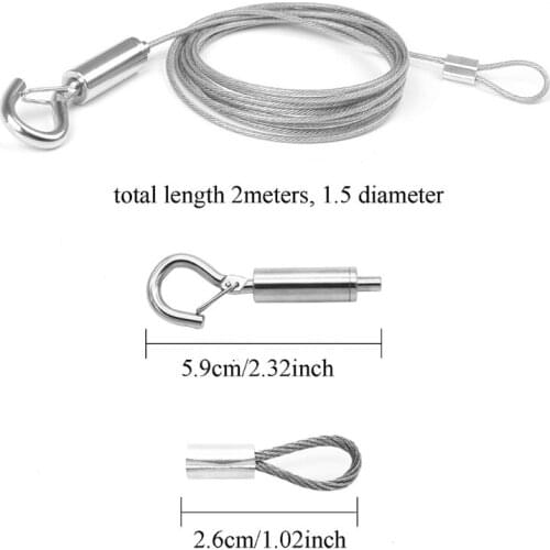 K1KA 2PCS Adjustable Picture Lanyard Restaurant Hanging Rope Heavy Duty Mirror Hanging Wire with Loop and Hook 2m/78.74inch