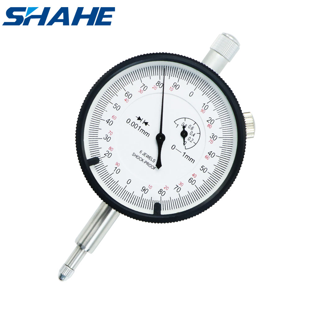 Shahe 0-1 mm dial indicator 0.001 mm dial indicator gauge metric measurement tools gauge indicator tool
