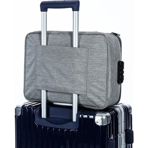 Oxford Document Storage Bag Waterproof Business Briefcase Bag Ticket Credit Card Certificates Files Pouch Home Office Organizer