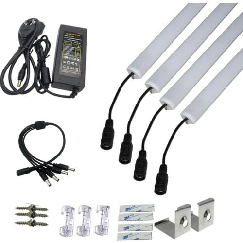 4pcs 8520 led strip 5A adapter LED Under Cabinet Light 8520 Korea 12V Kitchen Light Closet Wardrobe strip light