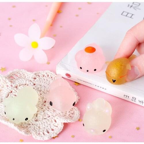 Cartoon Cute Soft Rubber Doll Squishy Animals Squishes Slow Rising Venting Decompression Anti-stress Gelatin Doll Squeeze Toys
