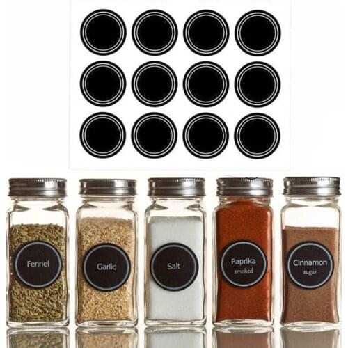 2PCS/ Set Waterproof Chalkboard Kitchen Spice Label Labels Bottles Tags Labels Spice Home Stickers Bottles Blackboard Cooks X4W7