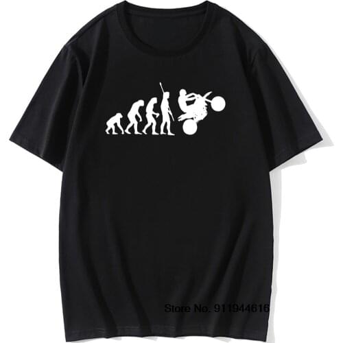 Funny Motorcycle T Shirt Retro Motorbike Ape To Evolution T Shirt Birthday Gifts Dad Father Men Husband Boyfriend Cotton T-Shirt
