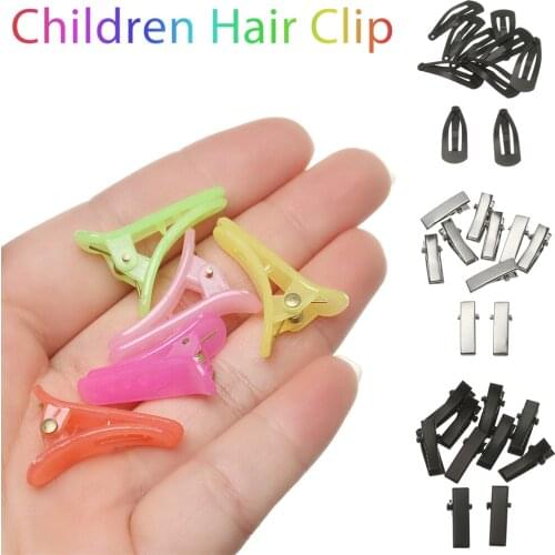 10Pcs Candy Color Mini Metal Clip Children Hair Clip DIY Doll Hairpin Cute Kid Headwear Girl Birthday Gift Princess Baby Clips