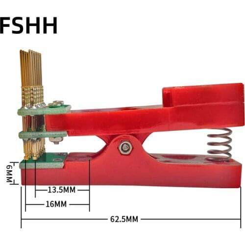 1.27mm spacing Test stand PCB clip Clamp Fixture fixture Probe pogo pin Download Program Burn 10p 10px2=20pin