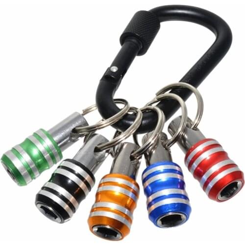 1/4inch Hex Shank Screwdriver Bits Holder Extension Bar Drill Screw Adapter Quick Release Keychain Easy Change