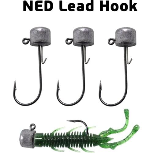 10Pcs Fishing Hook 2.5g 3.5g 5g 6g Crank Jig Head Hook Fishing Hook Lead Head Jig Lure Hard Bait Soft Worm Jig Hook For Fishing