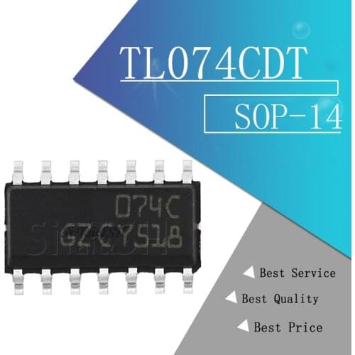 10PCS TL074CDT SOP14 TL074 SOP TL074C SMD 074C TL074CDR SOP-14 new and original IC