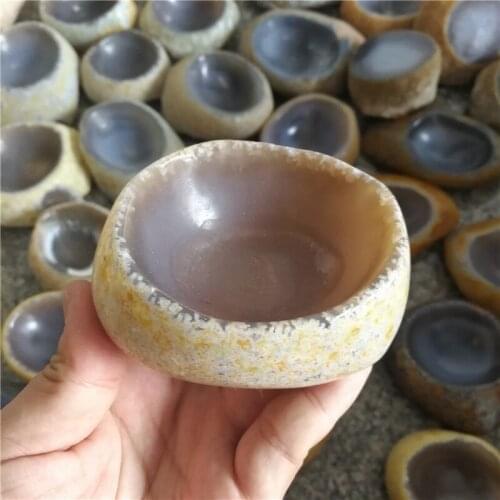 10cm beautiful natural crystal agate bowl agate Ashtray crystal ashtray home decoration stones and minerals Healing crystals