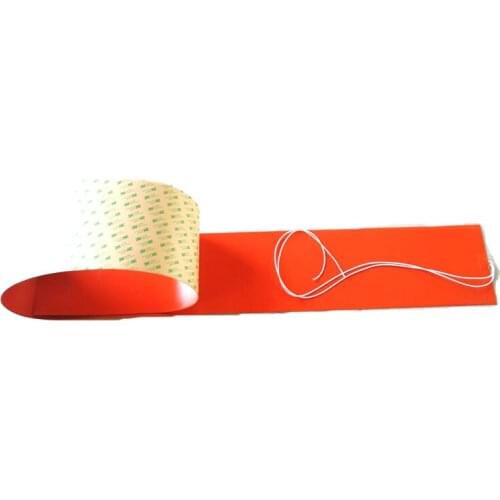 110v 1000w 200*2500*1.5mm silicone band heater for machine adhesive 1 side 1000mm lead wire come out from middle of 200mm side