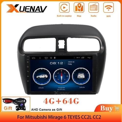 Car multimedia Player For Mitsubishi Mirage 6 TEYES-Radio GPS navigation CC2L CC2 Plus con GPS para coche Android No 2din dvd