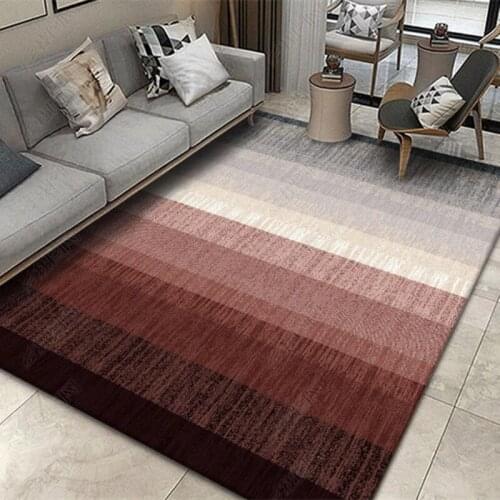 Nordic Simple Geometric Pattern Large Carpet Crystal velvet Plush Soft Non-slip Tatami Mats Bedroom Home Lving Room Rug