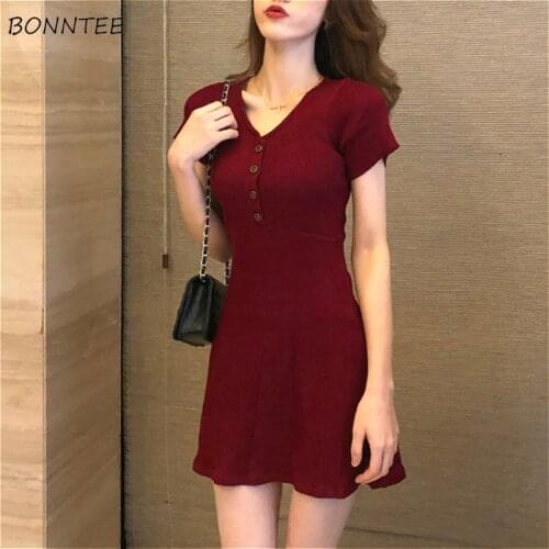 Летние трикотажные платья BONNTEE China At AliExpress