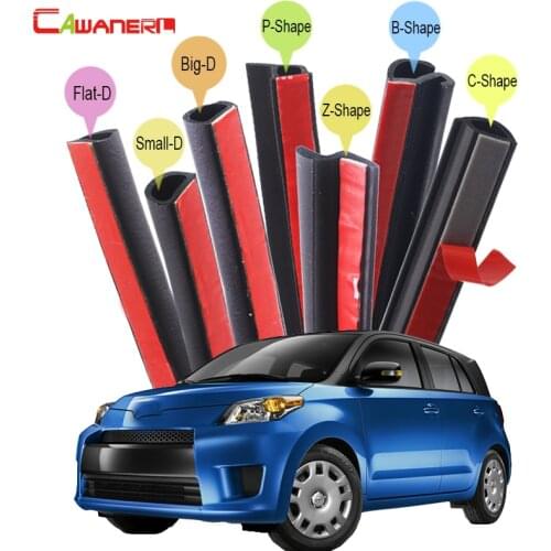 Cawanerl Rubber Car Hood Trunk Door Sealing Strip Kit Weatherstrip Seal Edge Trim Noise Control Self-Adhesive For Scion xB xD