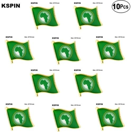 African Union Flag Lapel Pin Flag badge Brooch Pins Badges 10Pcs a Lot