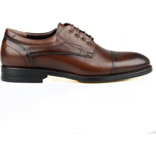 FootCourt- Brown Genuine Leather Men Shoes Oxford Casual Classic Shoes Comfortable etor Footwear Dress Business Shoes Size 39-45