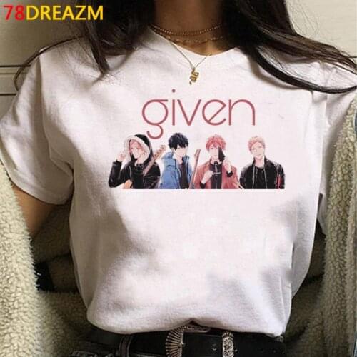 Given top tees tshirt female plus size white t shirt tumblr couple grunge t shirt tshirt harajuku kawaii streetwear