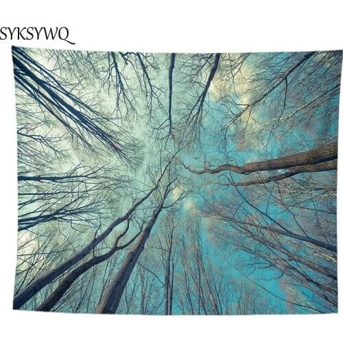 Nature tapestry forest scenery wall cloth dorm decor blanket wall carpet drap mural wand doek