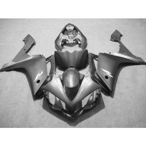 Injection Mold Fairing kit for YZFR1 07 08 YZF R1 2007 2008 YZF1000 yzfr1 07 08 ABS Dark grey Fairings Set+gifts YG64
