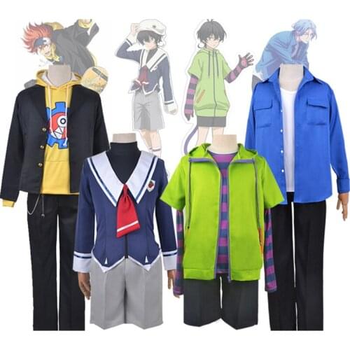 Anime SK8 the Infinity Chinen Miya Cosplay Costume Reki Kyan Black Uniform Langa Hasegawa Blue Outfits Halloween Carnival Suit