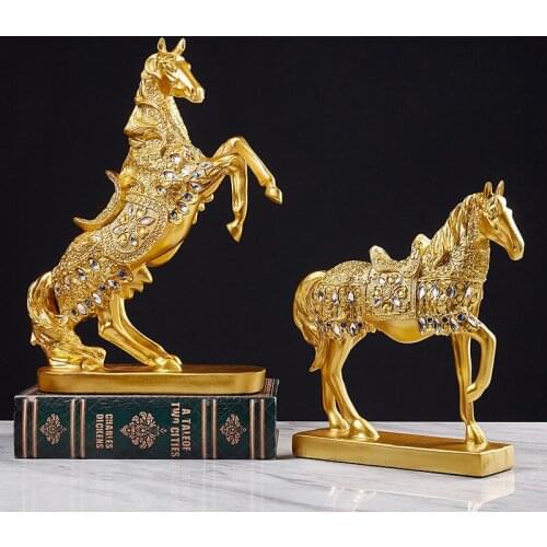 Creative Light Luxury Style Horse To Success Handicraft Decoration Living Room TV Cabinet Decoration Jewelry Office Decoration