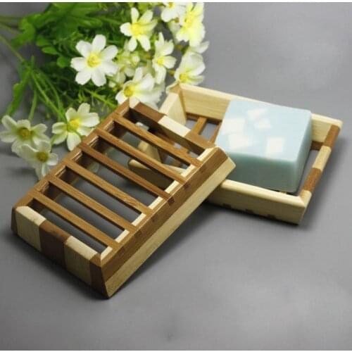 Creative models Simple and elegant green bamboo can be customized free logo soap box Soap tray wood bamboo soap rack SN3263