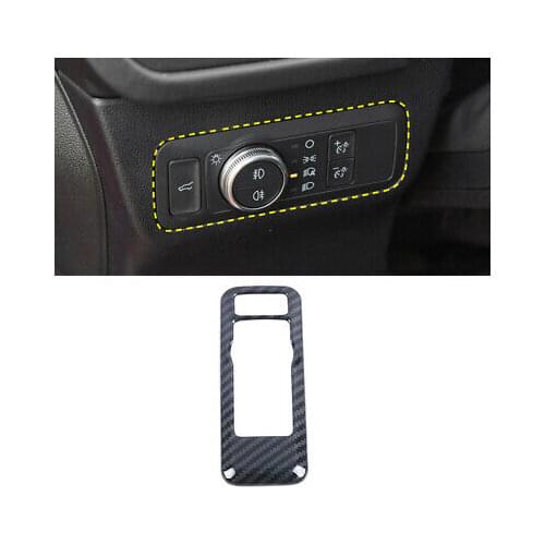 Carbon Fiber Look Middle Console Control Button Cover For Ford Kuga Escape 2020