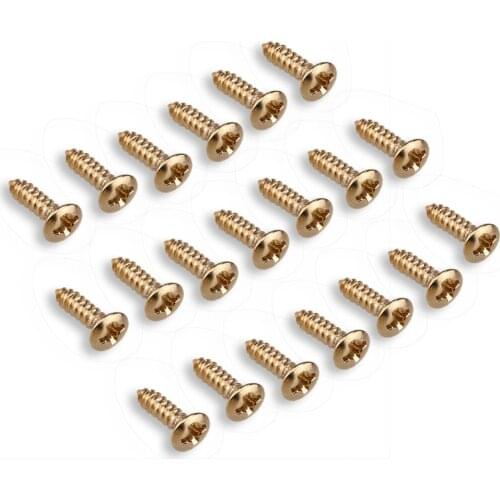 Musiclily Pro Countersunk Guitar Pickguard Mounting Screws for Epiphone, Gold (Set of 20)