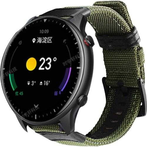 Nylon canvas Strap for Xiaomi huami Amazfit GTR2/Stratos 2 2S 3/PACE /GTR 47MM Watch Band for Amazfit GTR 2 Correa Straps
